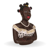 Africana Boneca Namoradeira Lacinhos Decoração Janela