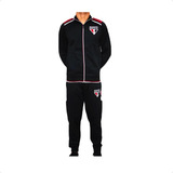 Agasalho Masculino Trilobal Tricolor Spfc Preto 