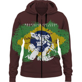 Agasalho Moletom Blusa De Frio Jiu Jitsu Brasileiro Lutador