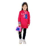 Agasalho Stitch Conjunto Feminino Infantil Casaco