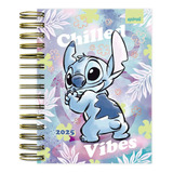Agenda 2025 Disney Stitch Diária 176 Fls Capa Dura Espiral G