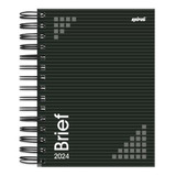 Agenda Brief Case Preta Capa Dura - Spiral