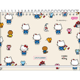 Agenda Espiral Life Planner Hello Kitty Bege 104 Folhas Ano 2023