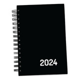 Agenda Executiva 2024 -20 Und- Anual Preta Capa Dura Wire-o 