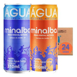 Agua Mineral 12un Sem Gás E 12un Com Gás Minalba Lata 310ml