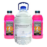 Agua Radiador + Aditivo Concentrado Radnaq T5 Rosa Kit 7 Lts