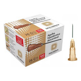 Agulha Descartável 13x0,45 Marrom Descarpack 100 Unidades