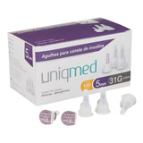 Agulha Para Caneta De Insulina 5mm 31g C/100un Uniqmed