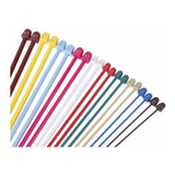 Agulhas Trico Círculo 4 Pares 5 6 7 E 8 Coloridas 35cm