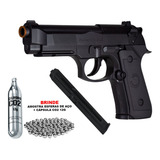 Airgun 6mm Co2 Pistola M9 329fps Wingun Pt92 Taurus + Brinde