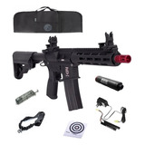 Airsoft Kit Completo Rossi Rifle Neptune M4 Sentinel 10