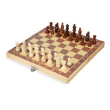Aje Folding Wooden Magnetic Chess Board