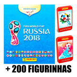 Album Copa Do Mundo Russia 2018 Com 200 Figurinhas + 2 Latas