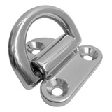 Alça Articulada Com Base Fixa 3 Furos Em Inox Amarração Cabo
