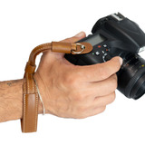 Alça De Mão De Pulso Para Câmera Fotográfica Marrom Claro