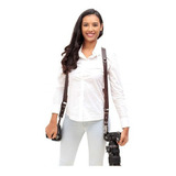 Alça Dupla New Slim Em Couro Legitimo Cameras Dslr Photopto Cor Cafe