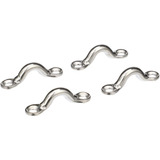 Alça Passa Cabo 10mm Inox Convés Suporte Defensa Toldo 4 Uni