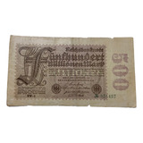 Alemanha- Cédula De 500 Milhões De Mark 1924 Uniface