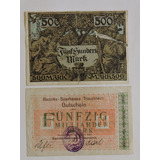 Alemanha 2 Notgeld Traunstein 500 Mk / 50 Bilhões 1922 -23