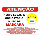 Alerta Obrigatório Uso De Máscaras Emoji