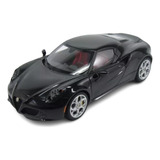 Alfa Romeo 4c Black Autoart Miniatura 1/18