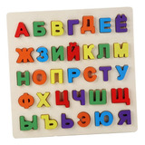 Alfabeto Russo Palavras Quebra-cabeça Pré-escolar De