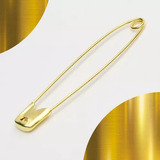 Alfinete De Segurança Dourado Nº000 20 Mm 100 Unidades