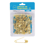 Alfinete De Segurança Luli N2 3,7cm 100un - Dourado E Prata