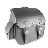 Alforge Traseiro 30 Litros Bolsa Couro Sintético Liso Preto