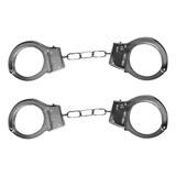 Algema Metal Fantasia Policial Festa C/ Chave Trava Kit 2un