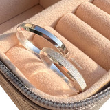 Aliança De Namoro Par Fina Prata 950 Diamantada/polida Luxo