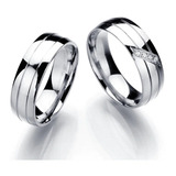 Aliança Zircônia 1 Und Masculino Ou Feminino Aço Inoxidável 