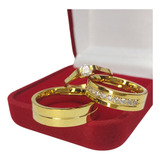 Alianças Par Banhada Ouro 18k Casamento Tradicional Noivado