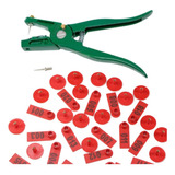 Alicate Aplicador Brinco + Identificador Marcador Animal 