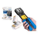 Alicate Crimpar Rj45 Rj11 Rj12 Cabo De Rede + Conector Cat6