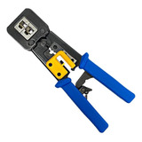 Alicate Crimpar Rj45 Rj11 Rj12 Cabo Rede Conector Vazado +nf