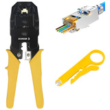 Alicate De Crimpar Rj45 Cabo De Rede Com Decapador Cortador