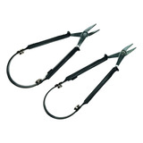 Alicate Pinça Kit Com 3 Bico Curvo + 3 Bico Reto