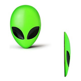 Alien Alienígena Verde Emblema Metal 2 Pç Ovni Et 3d Tuning 