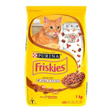 Alimento Friskies Megamix Castrados Para Gato Adulto Sabor Carne Em Sacola De 1kg