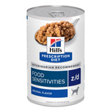 Alimento Hill's Prescription Diet Food Sensitivities Z/d Para Cão De Raça Pequena, Média E Grande Sabor Mix Em Lata De 370g