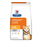 Alimento Hill's Prescription Diet Urinary Care C/d Para Gato Adulto Sabor Frango Em Sacola De 3.9kg