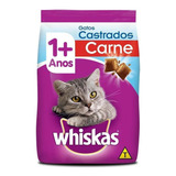 Alimento Whiskas Premium Castrados 1+ Para Gato Adulto Sabor Carne Em Sacola De 500g