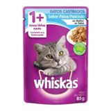 Alimento Whiskas Premium Castrados 1+ Para Gato Adulto Sabor Peixe Em Saco De 85g