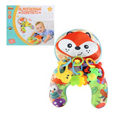 Almofada De Atividades Bebe Tummy Time Antirefluxo Chocalho