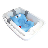 Almofada De Banho Para Bebe Soft Coruja - Infantil Cor Azul