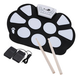 Almofada De Bateria Dobrável Roll Up Drum Stick Portátil Ele