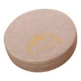 Almofada De Meditação Redonda De Espuma Dura E Linho De Algo
