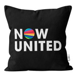 Almofada Decoração Now United Preta Logo 40x40