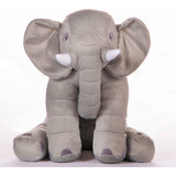 Almofada Elefante Pelúcia 45cm Travesseiro Bebê